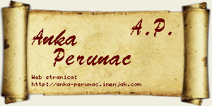 Anka Perunac vizit kartica
